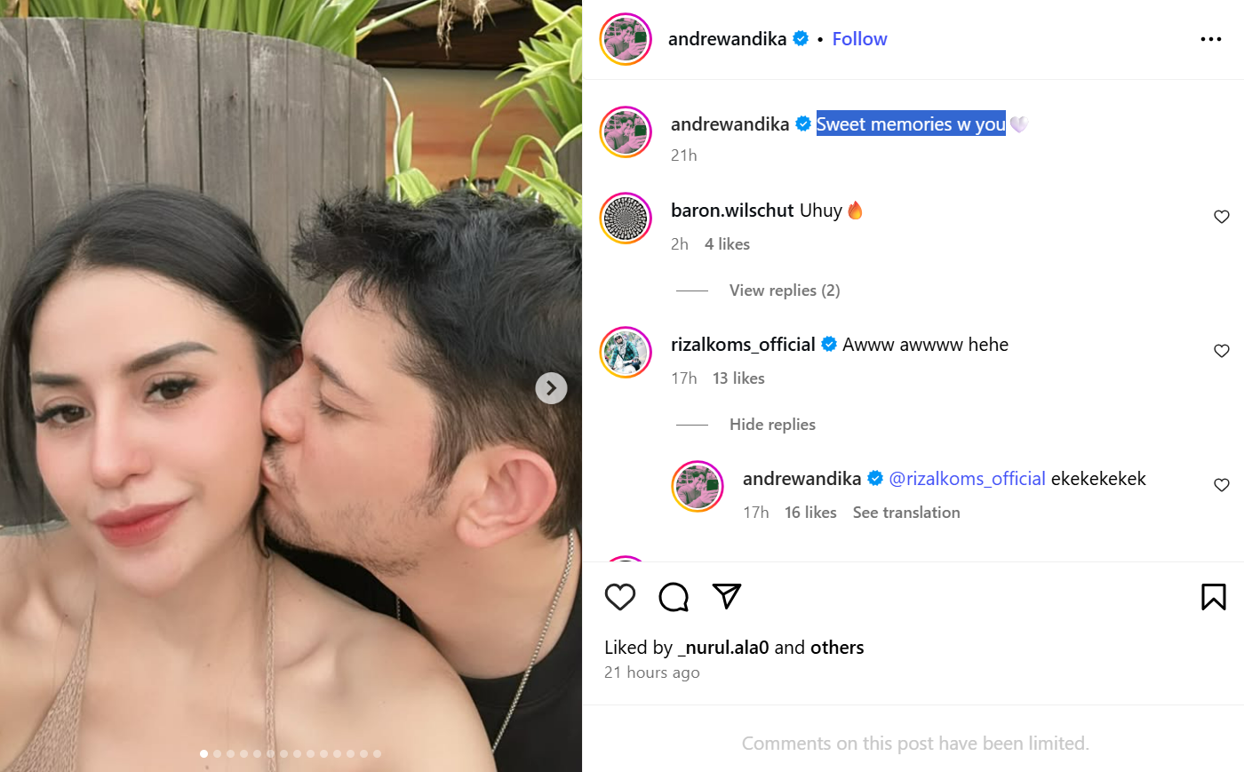 Postingan Andrew Andika